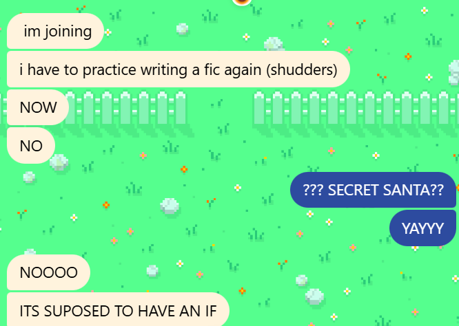 BIG NEWS VANTA IS JOINING SECRET SANTA AS A FIC WRITER !!!!!!!!!