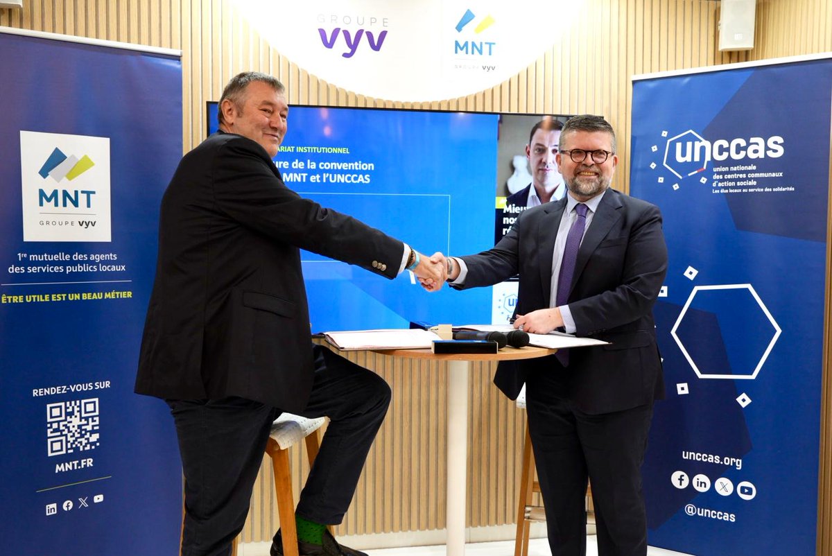 L'<a href="/unccas/">Unccas. Les élus locaux au service des solidarités</a> renouvelle sa convention avec la <a href="/mutuelleMNT/">MNT</a> pour renforcer l’accompagnement des agents territoriaux et proposer des solutions de protection sociale adaptées aux CCAS. Aux côtés de <a href="/luccarvounas/">Luc Carvounas</a> et de Didier Bée, nous poursuivons un partenariat structurant.
#SMCLUnccas