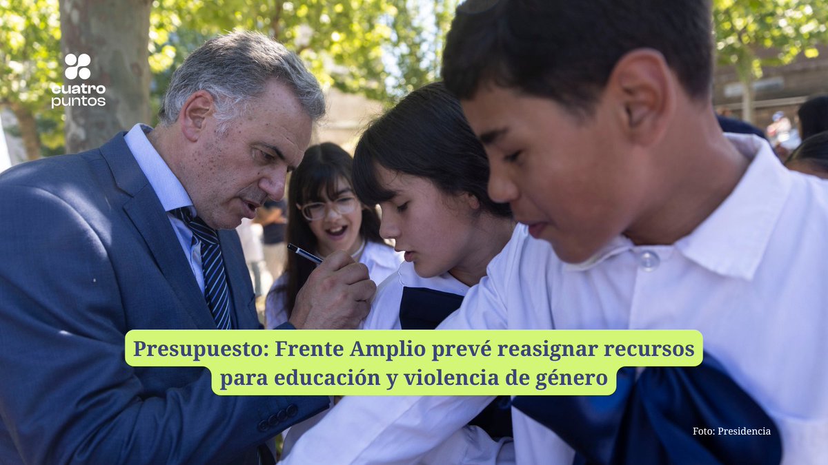 FRENTE AMPLIO PREVÉ REASIGNAR RECURSOS PARA EDUCACIÓN Y VIOLENCIA DE GÉNERO

⚫ Las partidas a redireccionar provendrán de otros incisos cuyas partidas se verán reducidas en relación con lo votado en Diputados, en tanto continúa el tratamiento del proyecto del plan de Presupuesto