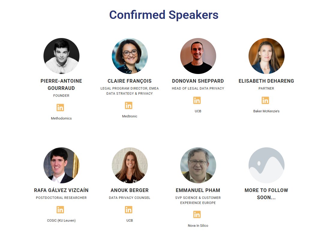 CosicBe's tweet image. Our postdoc Rafa Gálvez will speak at MyData-Trust&apos;s Data Privacy for Health &amp;amp; Life Sciences Summit in Brussels on January 29th on &quot;Privacy-Enhancing Technologies: Enabling Data Innovation Without Compromise&quot;: mydata-trust.com/events/data-pr…
#mydata #mydatatrust #privacy