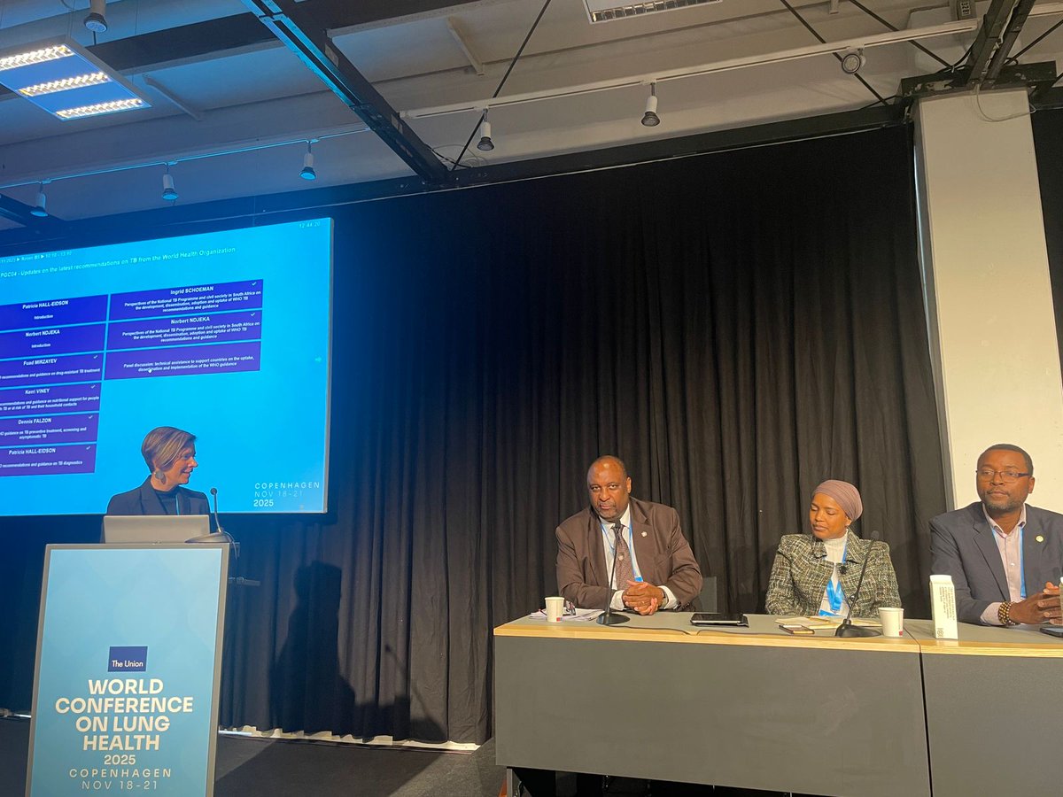 TBProof's tweet image. Our Director, Ingrid, presented alongside @NNdjeka  at the WHO-led session on policy implementation at #UnionConf2025. She shared insights on strengthening policy uptake by highlighting our successes with CLM, TB Champions, and innovation.