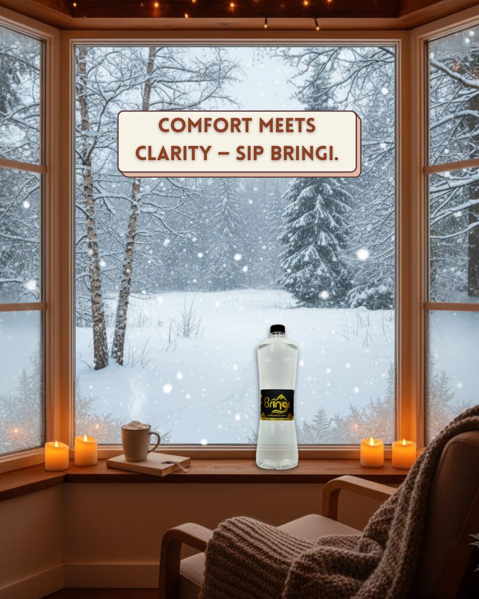 bringiwater's tweet image. Comfort meets clarity — sip Bringi. ❄️💧
Because even the coldest days deserve pure refreshment.

#WinterHydration #StayHydrated #PureRefreshment #CozyVibes #BringiSpringWater