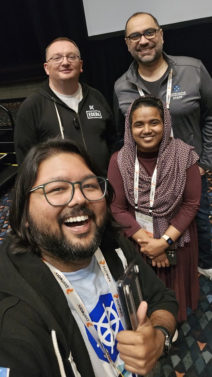 infracloudio's tweet image. What an amazing week at #KubeCon NA! 🙌

@TheTechMaharaj delivered a fantastic talk and joined the expert panel discussion on #PlatformEngineering.

Got several snaps from the stage 📷