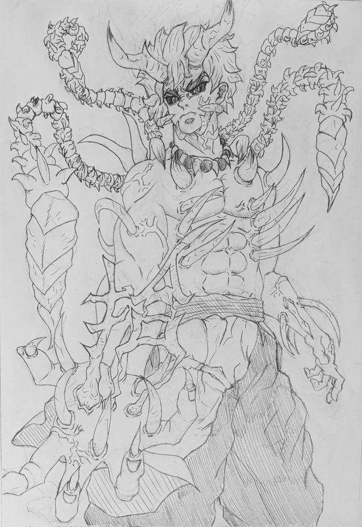 MakDruhler's tweet photo. The Upper moon 10 🔥🦴

#kimetsunoyaiba #uppermoon #oc https://t.co/FRsBLrILDh