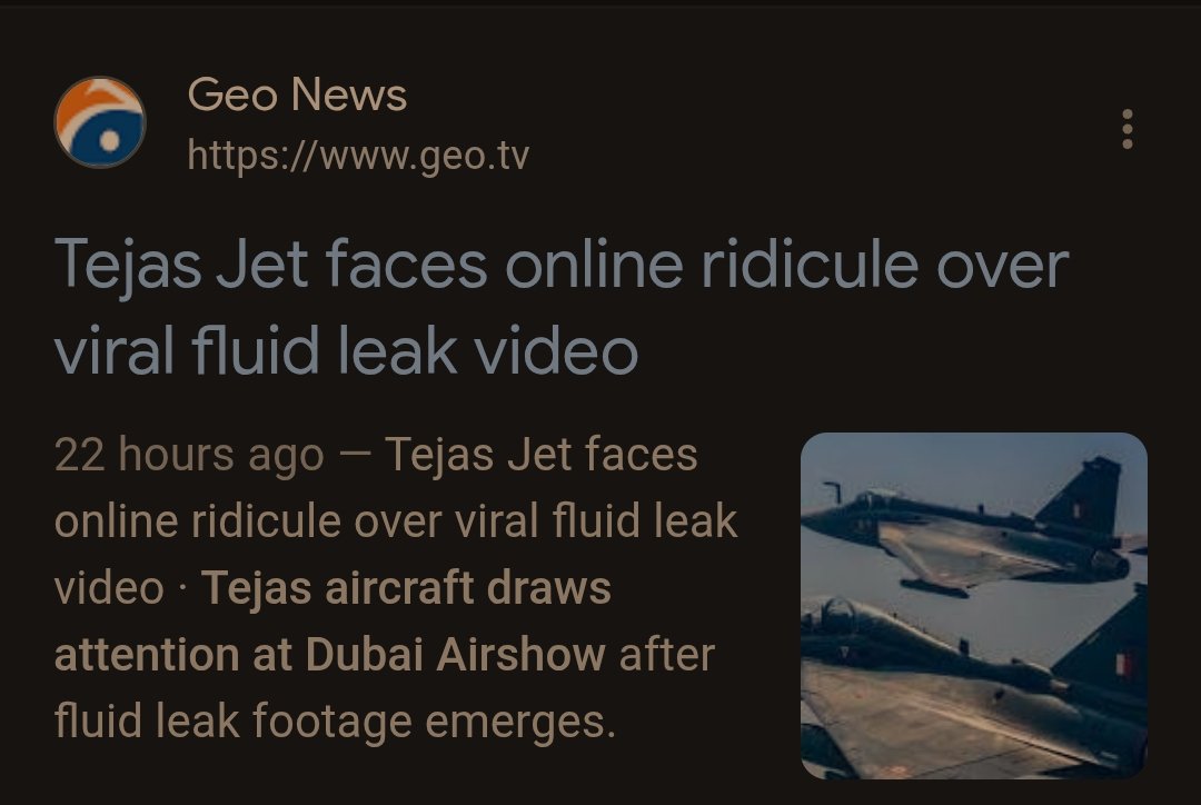 بھارتی سینا 80 کی دہائی سےتیجاطیارہ بنانےکی تگ ودو میں ہے۔ بلاآخر سنہ 2001 میں #TejasMk1A بھارتی فضائیہ میں بھرتی ہوا-
بیس سالہ تحقیق،25 سالہ سروس کیبعدبھی  فائٹرتیجاکھٹاراموروتی کار ثابت ہوا۔ مودی نےدبئی نمائش میں #india کا تماشالگوایا- برہمن کباڑیوں کا اڑن کھٹولا - #TejasMk1A