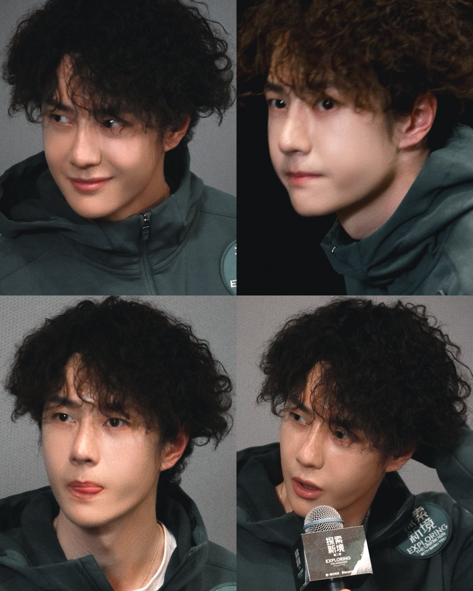 Zhan0Bo's tweet image. the mushroom curly hair really suits eebo 🫠🫳