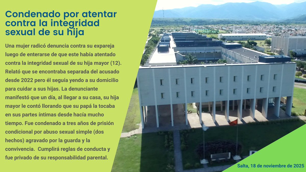 Condenado por atentar contra la integridad sexual de su hija justiciasalta.gov.ar/es/prensa-deta… #Salta #Justicia
