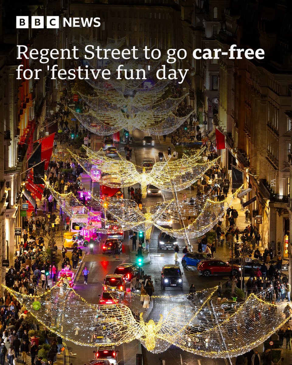 BBCLondonNews's tweet image. The central London street will be transformed into a &quot;festive winter wonderland&quot; from on Saturday, 6 December ➡️ bbc.in/4oLwYTU