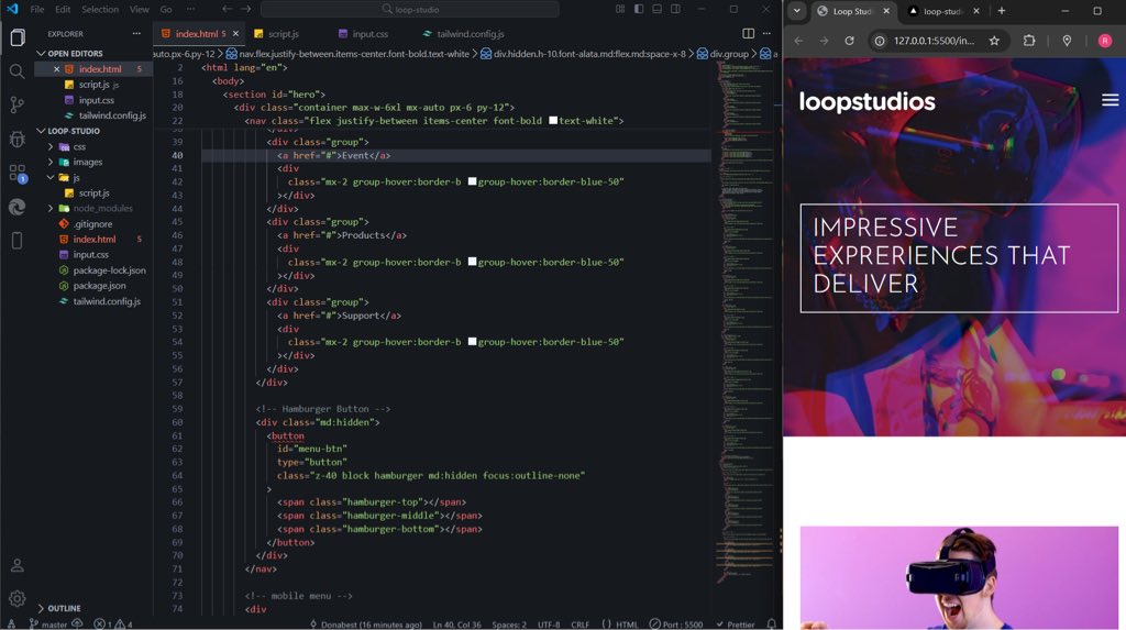 donfttp's tweet image. #Day54
Built a simple landing page in the course to deepen my understanding of Tailwind.
Check it out 👇
loopstudiooo.vercel.app

#100DaysOfCode #TailwindCSS
