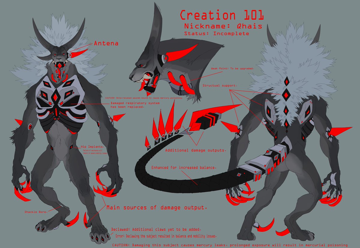 Augmented Charr 
Type of OC I will draw once and never again.