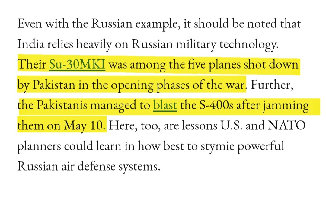 As per AirForces Monthly, the world's leading military aviation magazine [📸#1], the PAF targeted an S-400 at Adampur, with subsequent satellite imagery showing burn marks and ground disturbance. The National Interest also backed Pakistan’s claim [📸#2] regrading the strike.