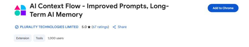 PluralityWeb3's tweet image. 1,000 users. 0 repeated instructions.

AI Context Flow keeps your chats in-sync and your projects a click away in any AI chat agent.

Thanks for joining the flow. Next stop 10,000! 🚀