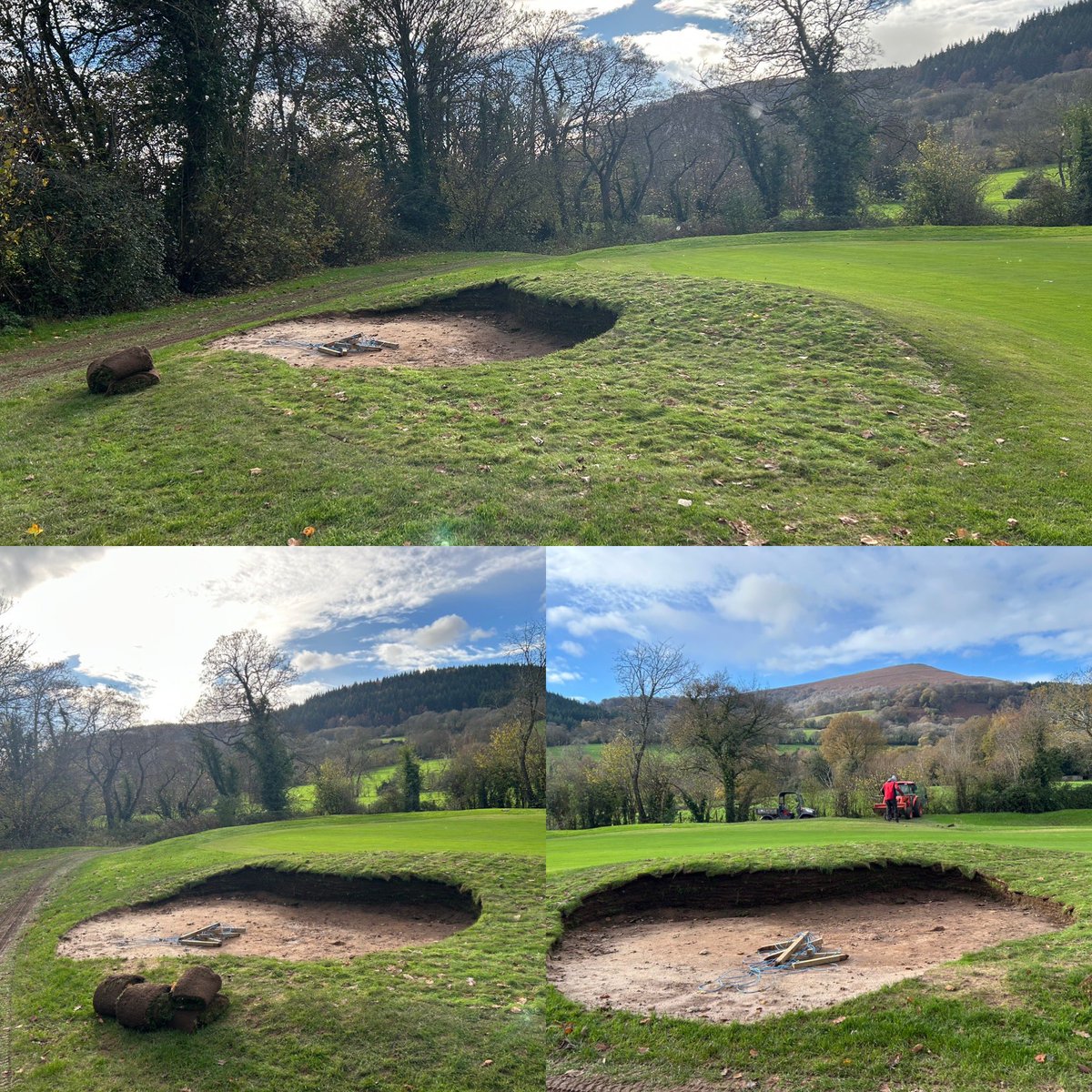 MarkSim93794378's tweet image. Greens switched, brushed, blown &amp;amp; holes trimmed plus more progress bunker building on our 10th hole

#bunkerbuilding #alwaysimproving @MonmouthshireGC