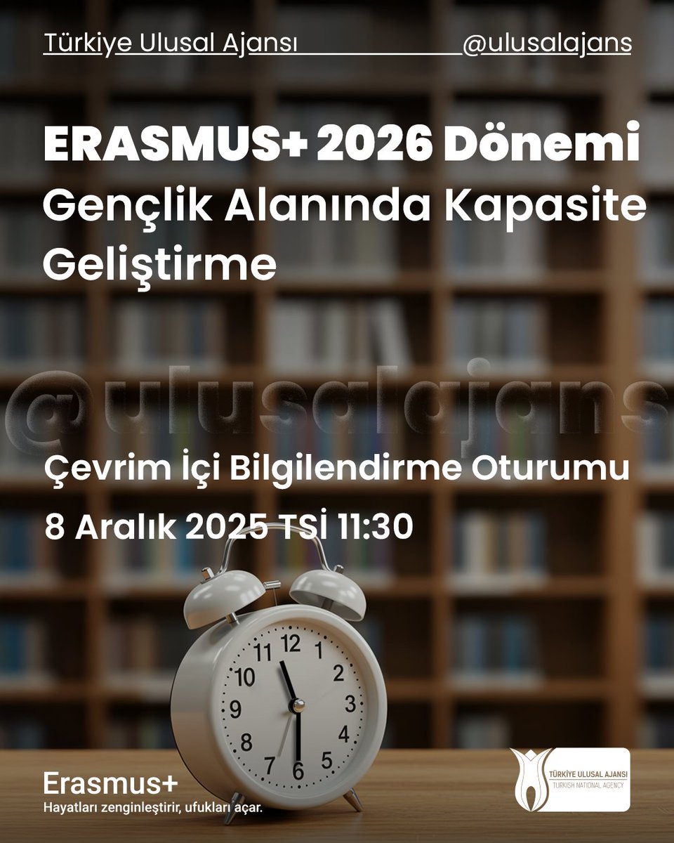📌Erasmus+ Programında merkezi olarak başvuruları alınan Gençlik Alanında Kapasite Geliştirme (Capacity Building in the Field of Youth) projelerine ilişkin çevrim içi bilgi toplantısına davetlisiniz.
Bu türde yapılan projeler, hedef ülkelerde, sürdürülebilir sosyo-ekonomik itici