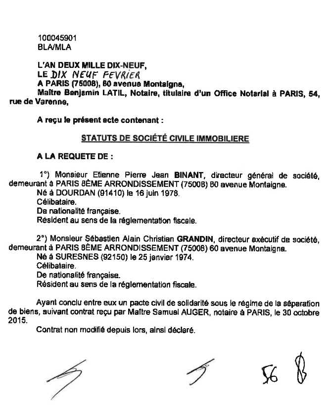 Casimir_Noir's tweet photo. #EtienneBinant est Pacsé avec Sébastien Grandin, un designer proche de #MathieuGallet qui fût le gérant d'Isia Films et Leia Films, deux boites dont #IsabelleAdjani était l'actionnaire majoritaire. https://t.co/yud4040mAe
