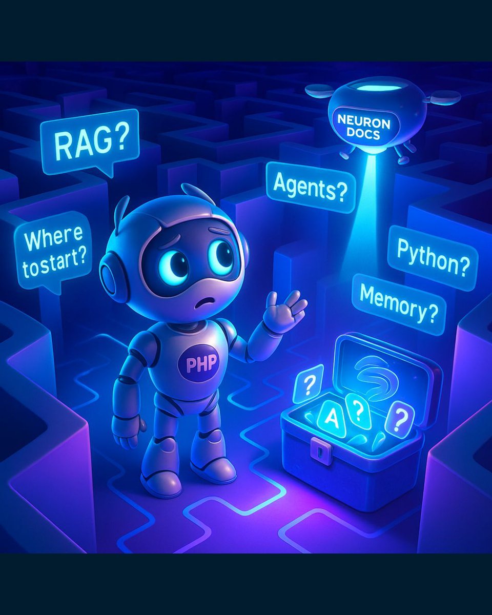 neuronai_php's tweet image. Many PHP devs feel stuck: “I want to add AI… but where do I even start without switching to Python?”

Neuron gives you a clear path: agents, memory, RAG, orchestration — all in PHP.

Start here 👇
docs.neuron-ai.dev

#NeuronAI #PHP #AI #Laravel