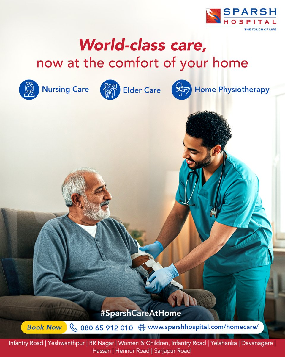 Why step out when world-class care can come home?​

From nursing support to elder care and physiotherapy, Sparsh ensures expert healthcare right at your doorstep. ​

Book now: 08065912010​
sparshhospital.com/homecare​

#SparshCareAtHome #SparshHospital #Homecare #TheTouchOfLife