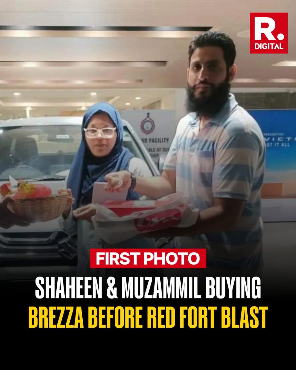 rupamurthy1's tweet image. Two doctors, Dr. Shaheen and Dr. Muzzamil, who had taken the Hippocratic Oath to serve and protect the ailing with humanity, casually walked into the showroom as doctors simply purchasing a car.
They walked out as terrorists who had taken an oath to destroy human lives — with the…