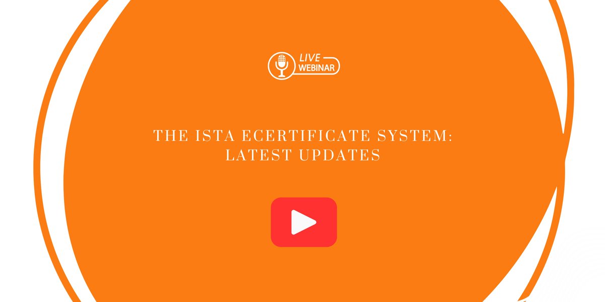 🎥The video recordings from last week’s #ISTA eCertificates webinars (12.11.2025) are now available online!  

🙏Thank you to everyone who joined and contributed!  

📄For comprehensive information about ISTA Certificates, visit: seedtest.org/en/accreditati…✉️If you have any further