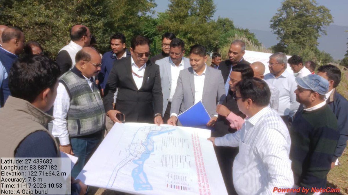 Eeid2M's tweet photo. 16-18/11/2025
58 वी गंडक हाई लेवल कमिटी द्वारा नेपाल राष्ट्र एवं जनपद कुशीनगर में गंडक नदी के दाएं किनारे स्थित विभिन्न तटबंधो की आगामी बाढ़ से सुरक्षा के दृष्टिगत निरीक्षण किया एवं आवश्यक कार्यों को संस्तुत किया गया...... https://t.co/3sCSKrpT38