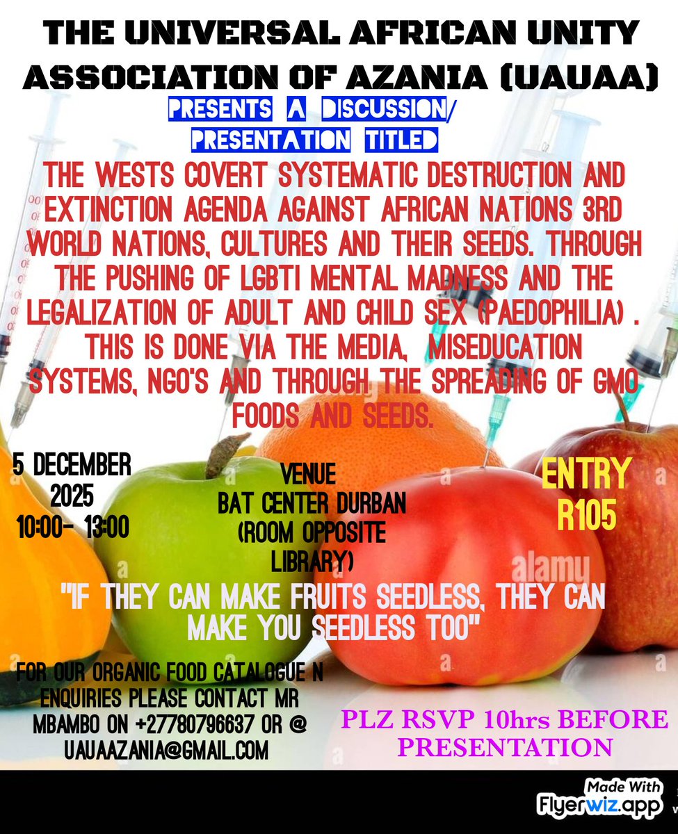 SonofBlackUnity's tweet photo. They are now after our seeds https://t.co/FAKDHGwy0H