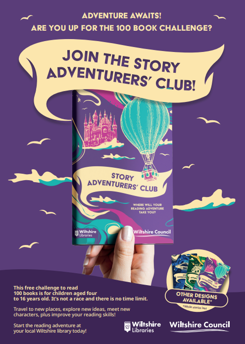 Looking for a new children's reading challenge? Join Story Sharers (for 0-3s) or the Story Adventurers' Club (for 4-16s). Set individual or family goals, it's all free. Join at any #Wiltshire library &amp; help to support reading for pleasure all year around. tinyurl.com/2u3rbudd