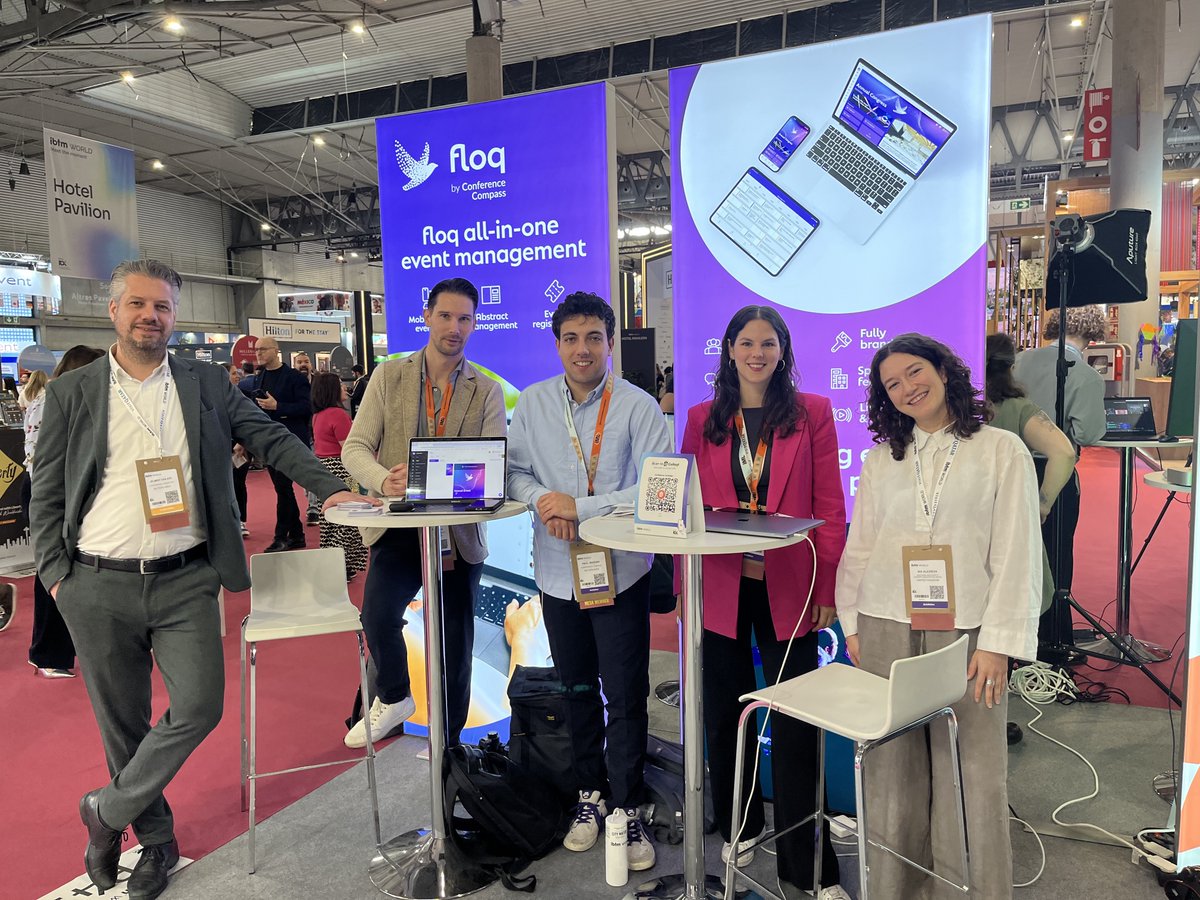 🚀 Day 1 at #IBTM25 and Stand P49 is buzzing.

It's a full programme and a verypacked diary, but still come say hi. The whole team is here: Jelmer, Sjoerd, Paul, Marlen and Nia.

🍾 MESA stand drinks at 17:00
💜 Ask us about Floq or your event needs.