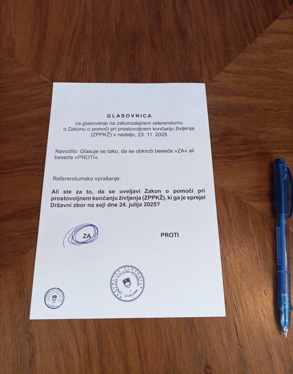 Ne pozabi glasovat ZA! Danes in še jutri ter v četrtek lahko glasuješ predčasno. Obišči volišče! Moj brat je že!