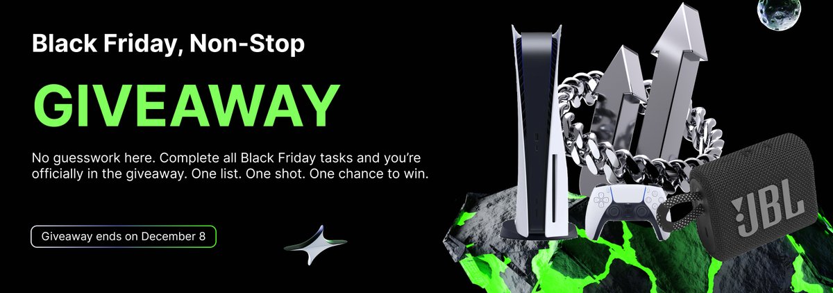 JumpTask_app's tweet image. 🟢 Join Black Friday Giveaway!

If you’ve been waiting for a sign to earn more and win big… this is it.

Here’s the deal:
🟢 Complete every task on Black Friday list here ➡️ jmpt.io/Black-Friday
🟢  New offers may appear every other day. Checking the page regularly increases…