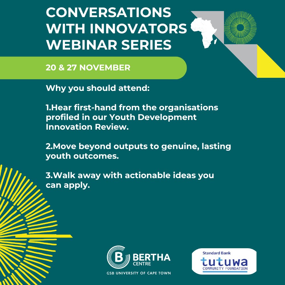 What does it really take to empower young people?

Join our webinar series 'Conversations with Innovators', on 20 and 27 November as innovative youth organisations share the lessons, breakthroughs, and real stories behind their impact. This webinar series is a must-attend for