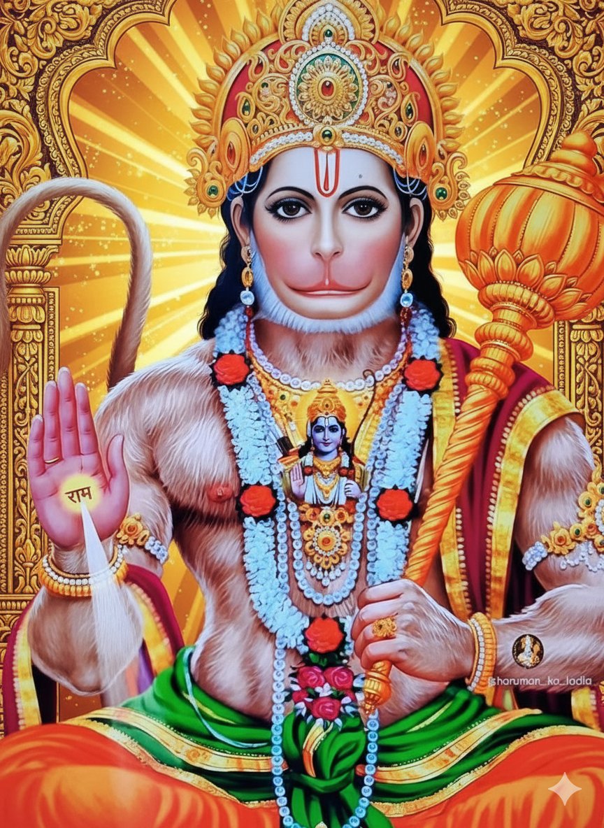 राम जी के जीवन में हनुमान जी सिर्फ भक्त नहीं, उनकी सबसे बड़ी शक्ति थे।
संकट से लेकर विजय तक,हर कदम पर पवनपुत्र उनके साथ खड़े रहे
सीता माता की खोज हो या संजीवनी,हर चमत्कार हनुमान जी ने ही किया
रामायण की विजय में जितनी महिमा राम की है, उतनी ही बजरंगबली की भी है।

जय बजरंग बली 🙏🙏