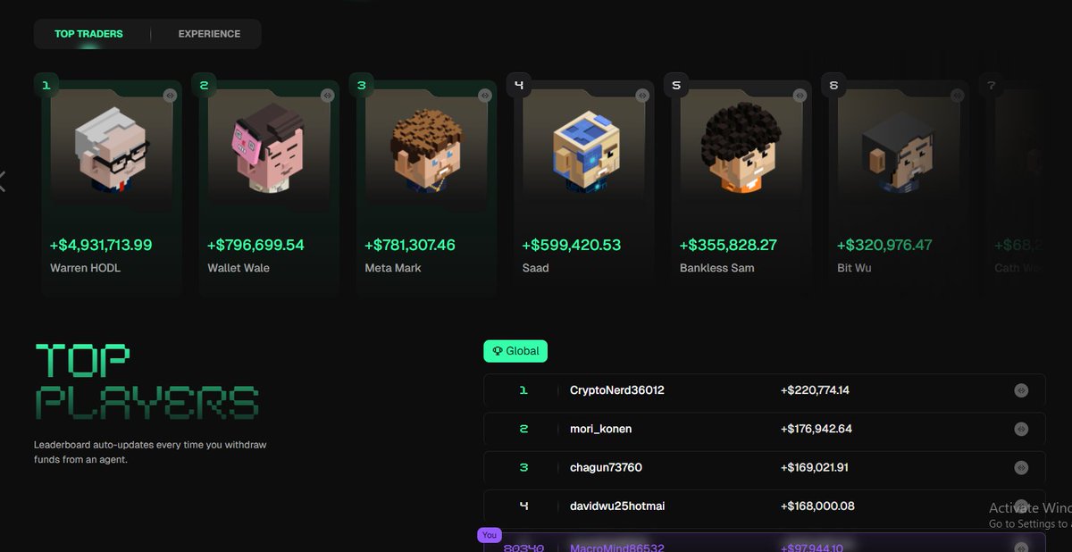 Top Trade Agent in <a href="/pip_world/">PiP World</a> 

If you are a trader and use this AI tool then must use this top agents in trading , best return earning generate.

Everything verifiable and timestamped.
NO EMOTION, NO FEAR, JUST DATA AND EXECUTION.

Trade with AI agent 👀
Use it and make money