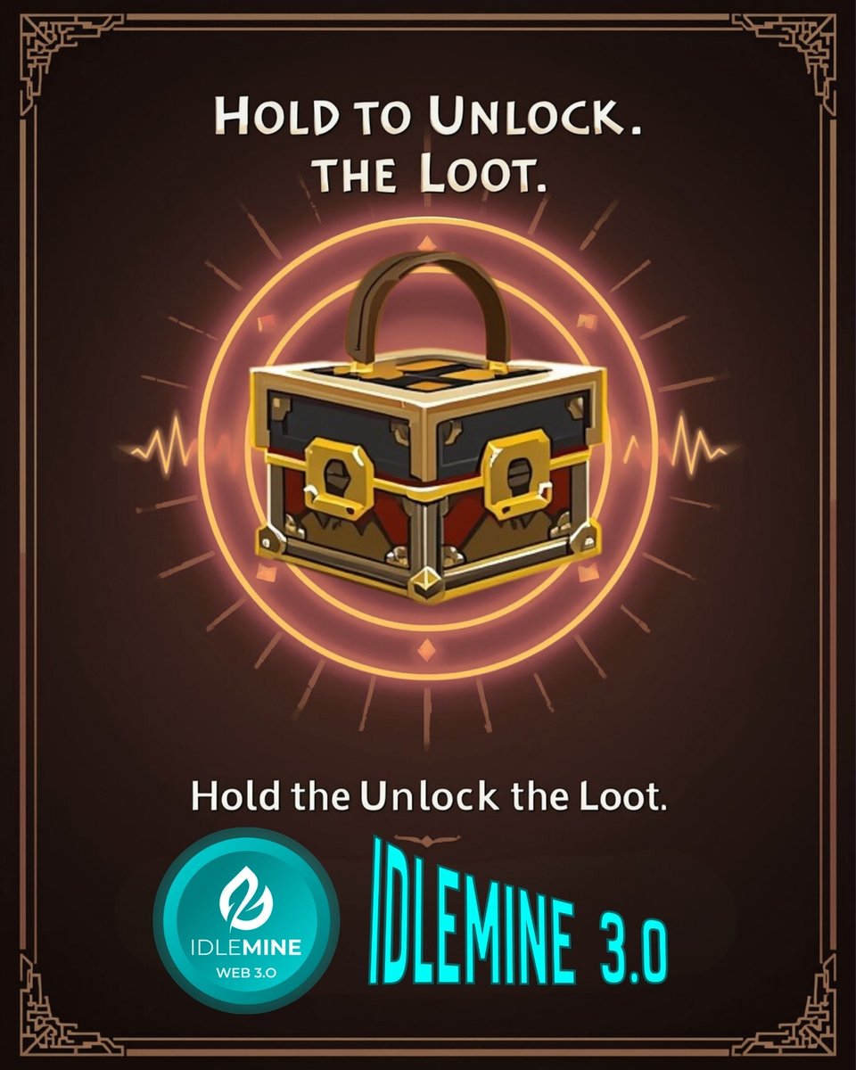 stringidlemine's tweet image. Hold to Unlock the Loot 🔒✨
A glowing treasure waits behind every perfect hold.
Want your loot box faster?
Hold steady. Earn steady. Unlock treasure. ⚡💰

Play now 👉 play.google.com/store/apps/det…

#IdleMine #HoldToEarn #IdleMineKling #SolanaGaming #GameFi #CryptoRewards #PlayToEarn
