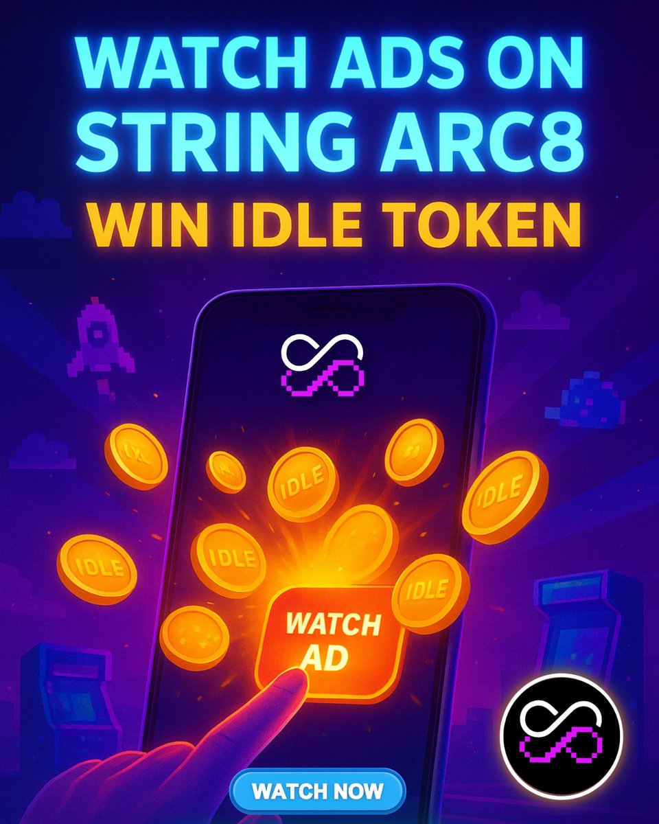 StringArc8's tweet image. 🎥 Watch Ads on String Arc8 — Win IDLE Tokens!
and power up your gaming journey!”

Play now:
🏃 Modern: t.me/stringarc8mode…
🐍 Retro: t.me/Stringarc8Retr…

#StringArc8 #SpaceInvaders #PlayToEarn #IDLERewards #CryptoGaming #Web3Arcade #SolanaEarnings