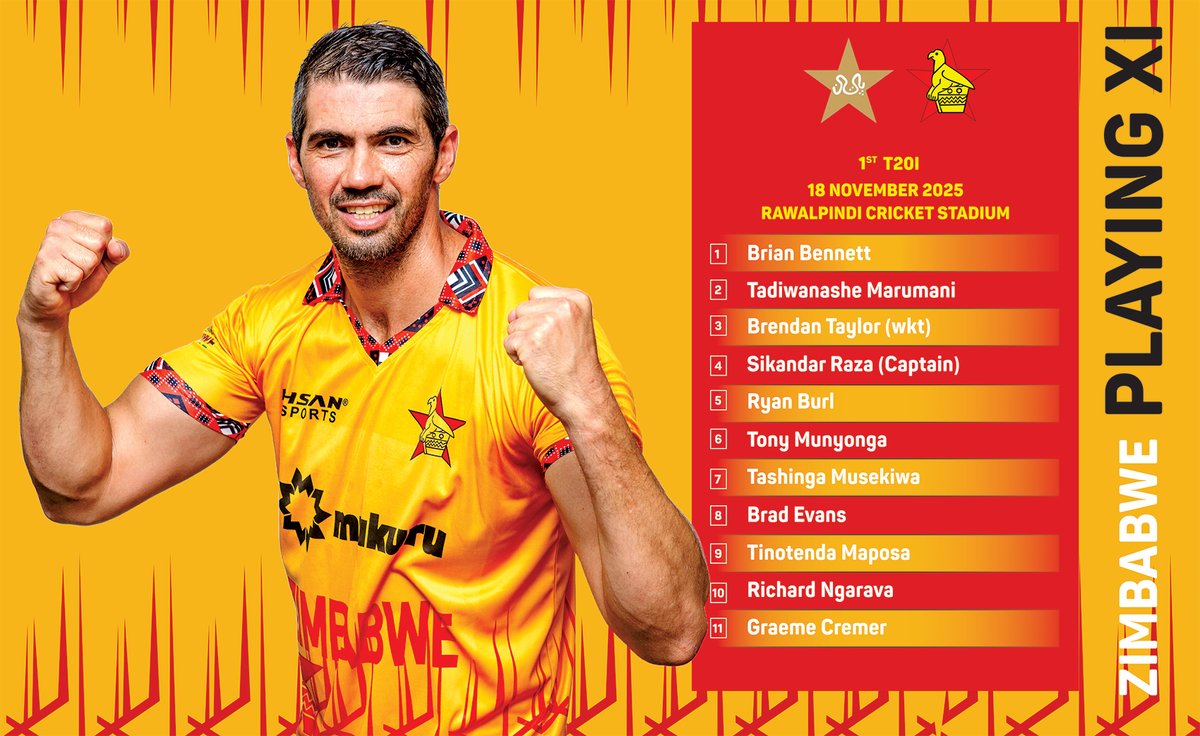 짐바브웨 선발 XI 발표 이미지