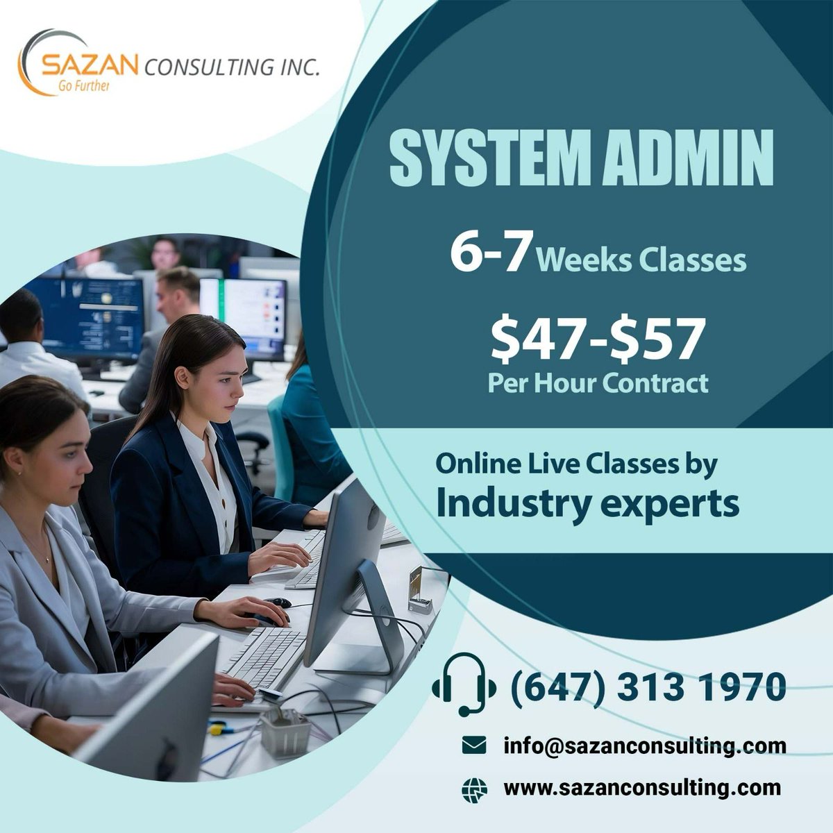Sazanconsultin's tweet image. Kickstart your career in System Administration today!
Call 6473131970 Or  Email info@sazanconsulting.com #SysAdmin #ITSupport #CloudAdministration #ITCareer #NetworkSupport #ITInfrastructure #NetworkAdministration #NetworkTroubleshooting #ITProfessionals #TechSkills #Canada #GTA