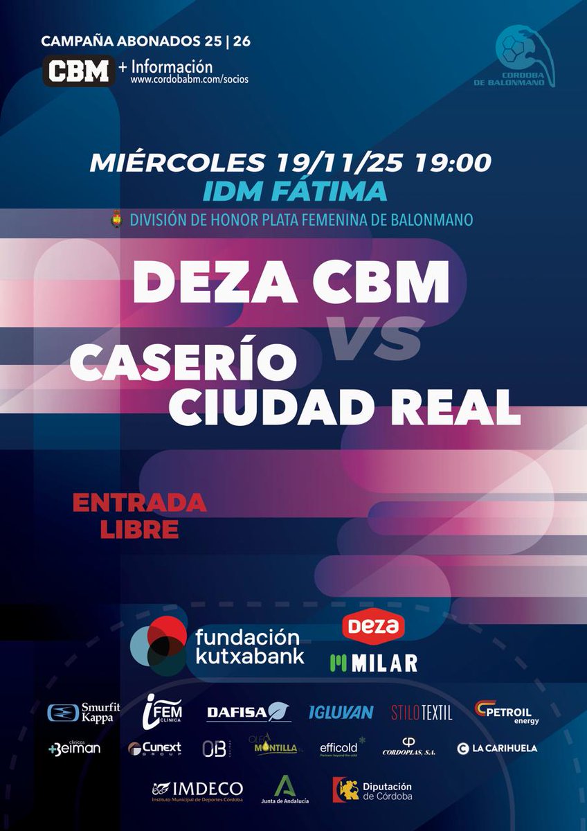 🎬 Segundo intento para el Deza CBM-BM Caserío. Nos vemos mañana miércoles a las 19:00 en la IDM Fátima con ACCESO GRATUITO. <a href="/BM_Caserio/">Balonmano Caserío Ciudad Real</a>, os prometemos una pista seca y en perfecto estado 😉 🙏🏻
#GuerrerasGranates