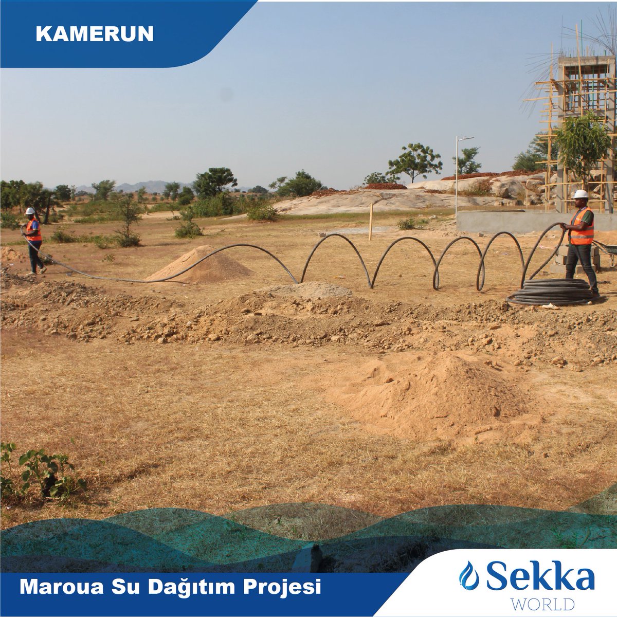 sekkaworld's tweet photo. Maroua’daki su dağıtım projemiz hızla ilerliyor.
13 km’lik boru hattı döşeme çalışmalarımız sahada tüm hızıyla devam ediyor.
Temiz suya erişimi artırmak için kararlılıkla çalışıyoruz. https://t.co/H7VXUJdABN