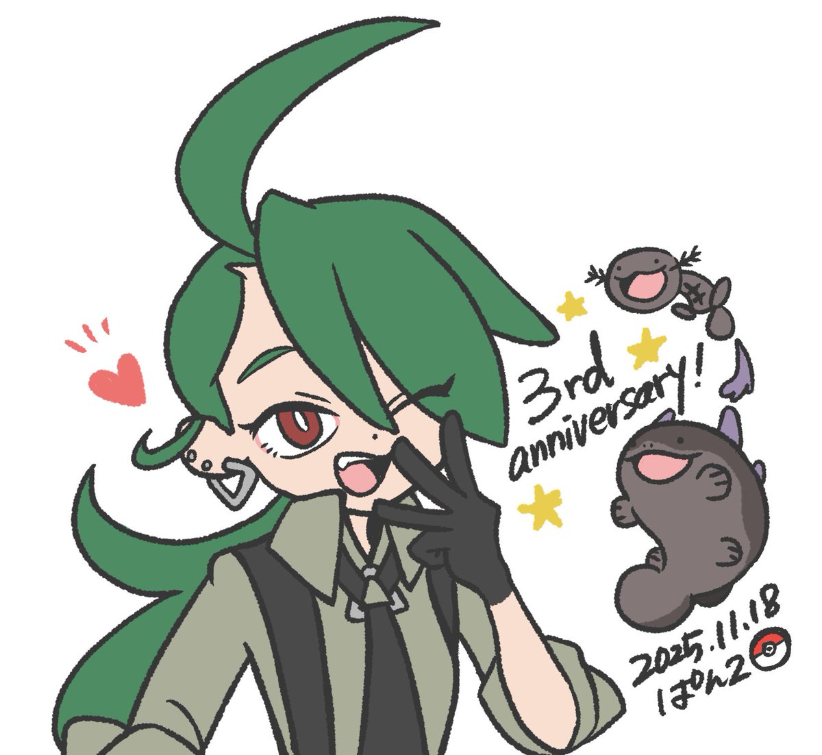 チリちゃんとドオーちゃんに出会えた最高の作品です💖おめでとう〜🥳

#ポケモンSV3周年