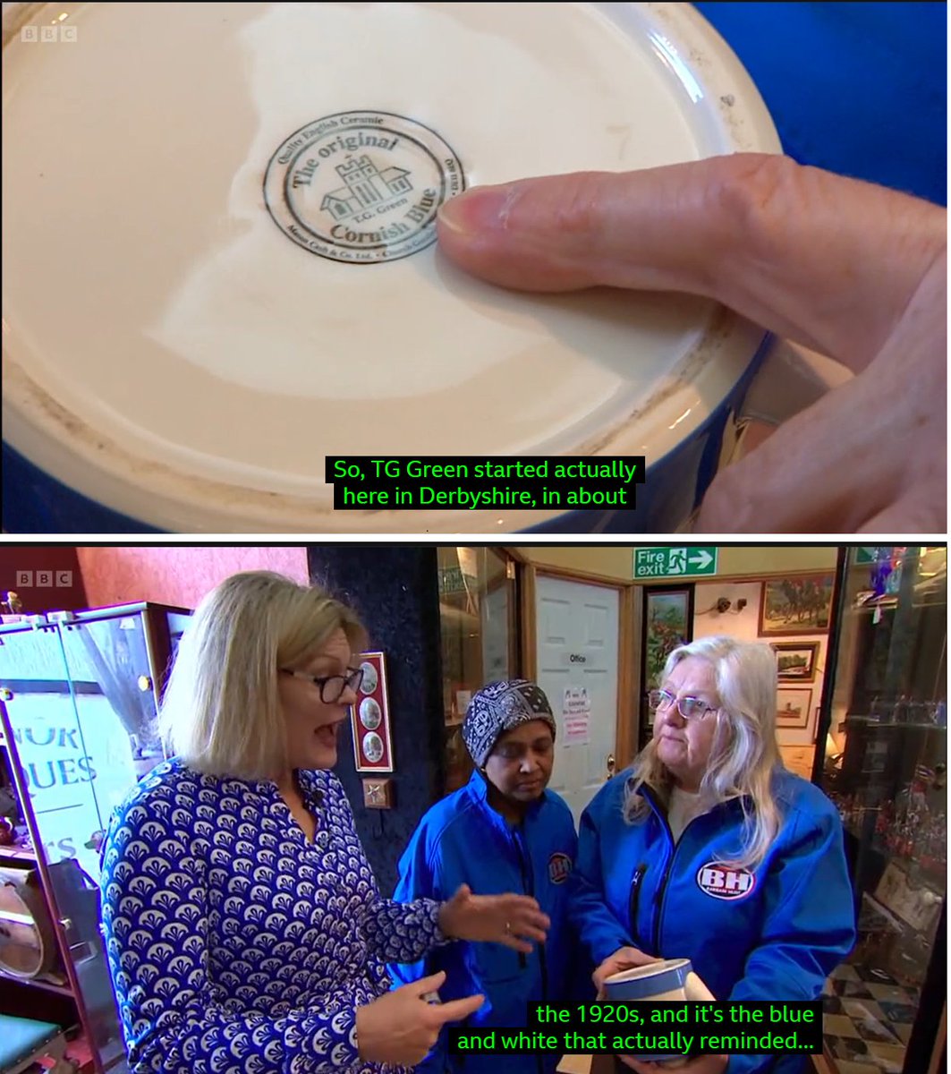 gresleypottery's tweet image. On today&apos;s BBC #BargainHunt &apos;expert&apos; Kate Bliss (in Derbyshire) suggested that T G Green started in the 1920s... I&apos;d like to account for the missing half a century, the company was founded in 1864 !!! #tggreen #cornishware #katebliss @BBCBargainHunt