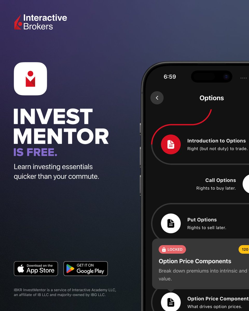 Master the basics of investing, anytime, anywhere. 📈 Stocks, options,  futures, bonds. Learn the essentials in minutes with InvestMentor by Interactive  Brokers. Free. Flexible. Essential. 👉 Start now: https://t.co/w8HD3Xvq6n –  Android https://t.co ...