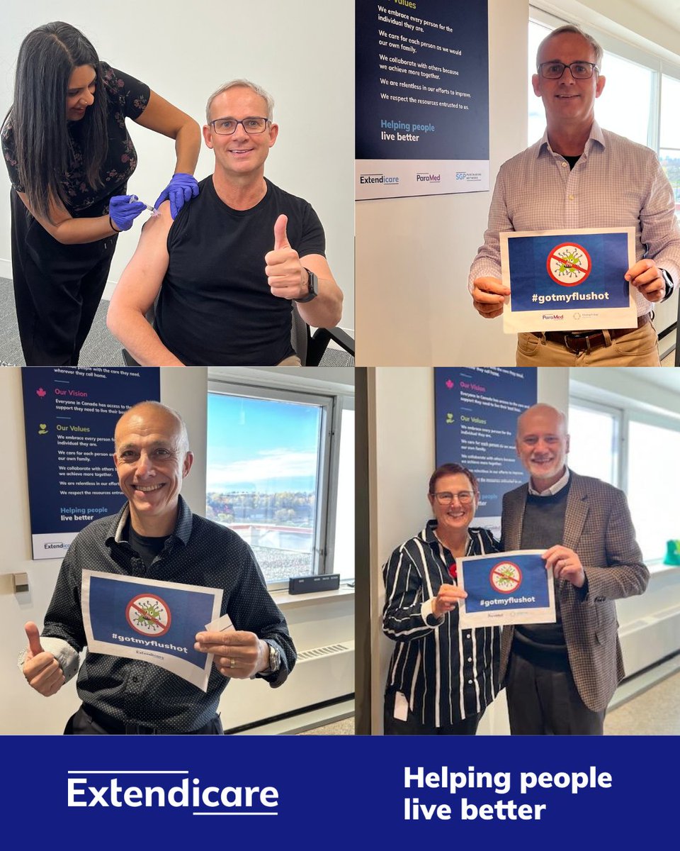 extendicare's tweet image. Extendicare leaders rolled up their sleeves to stick it to the flu. Together we can keep our communities safe and healthy this season.

#StopTheSpread #GotTheShot