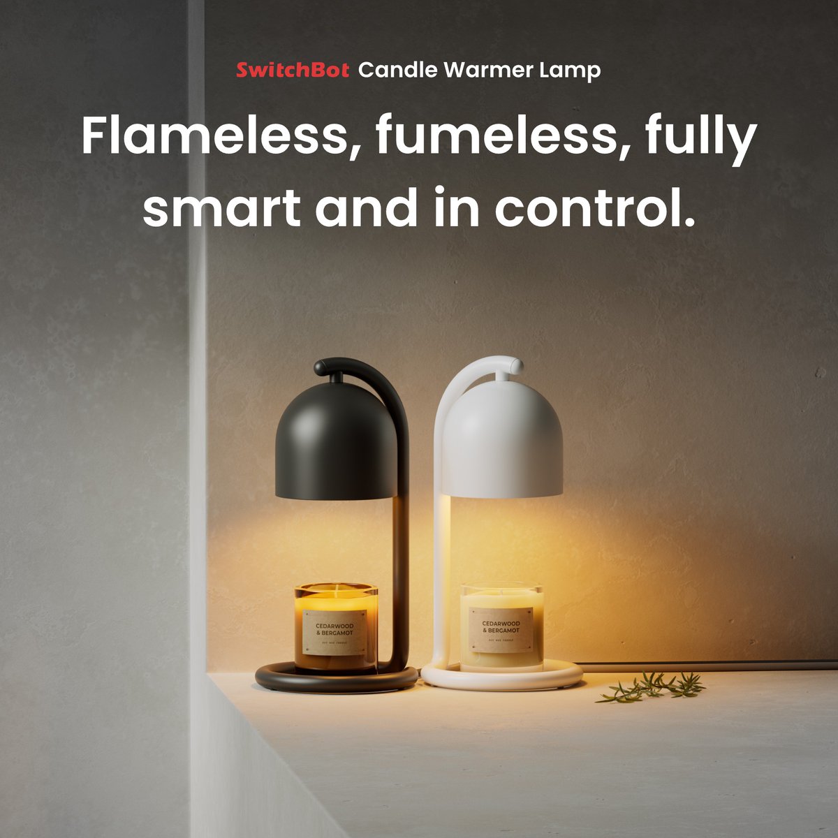 SwitchBot's tweet image. ✨ Flameless. Fumeless. Fully smart. Take control of your ambiance with the SwitchBot Candle Warmer Lamp — set schedules, adjust brightness, and enjoy your favorite scents safely, anytime.

👉 Get yours now: 

#SwitchBot #SmartHome #CandleWarmer #HomeAutomation #SmartLiving