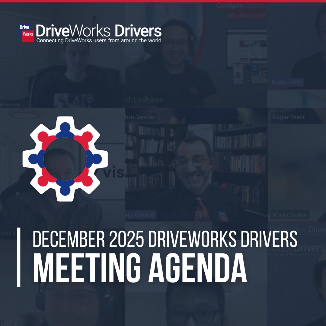 DriveWorks's tweet image. DriveWorks Drivers is a quarterly virtual get-together for DriveWorks users worldwide. Check out the agenda for the next DriveWorks Drivers meeting on Thursday, 4th December.

#DriveWorks #DriveWorksDrivers #DesignAutomation #CPQ #3DProductConfigurator #Manufacturing