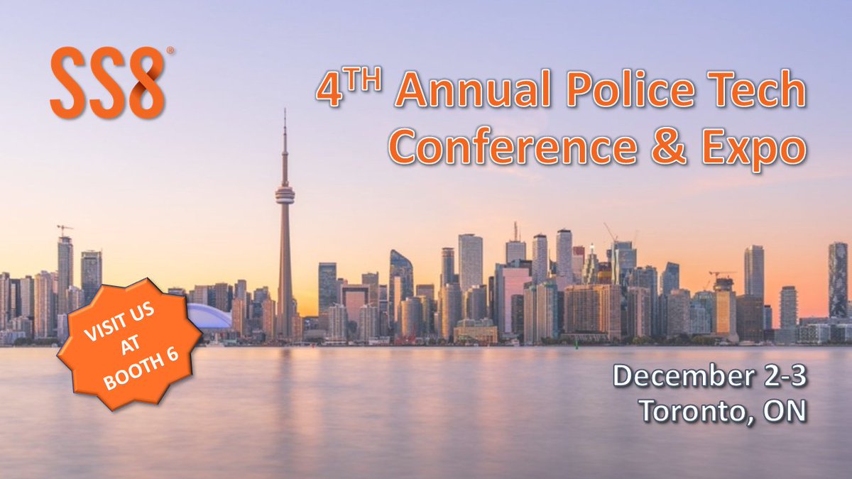 📢 We're attending the Police Tech Conference for the 1st time! As the Bronze Sponsor SS8 will greet the audience on Tues and showcase our new Discovery solution at Booth 6. Stop by or book a meeting hubs.la/Q03TFmFn0

#lawenforcement #intelligence #police #events #Toronto