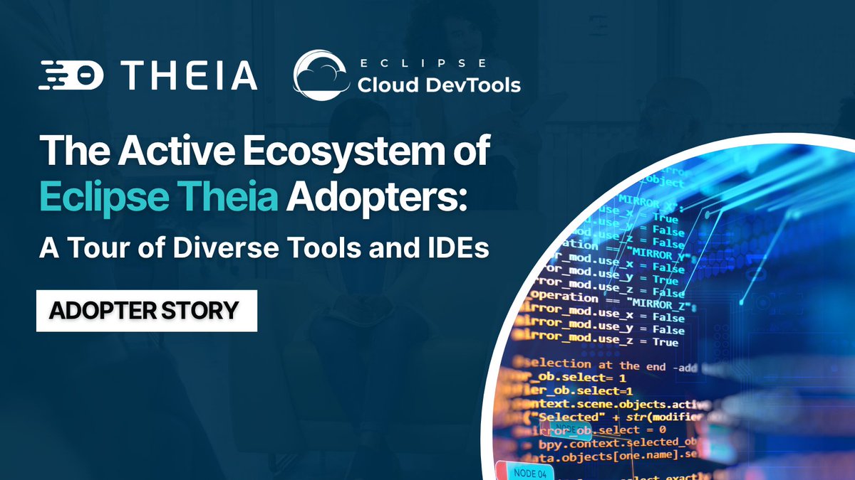ECDTools's tweet image. Looking for a modern, extensible foundation for your next IDE or tool? 
 Discover how others are using Eclipse Theia to build their own platforms and specialised environments.
Read more: hubs.la/Q03QYvCn0 #EclipseTheia #opensource #EclipseCloudDevTools