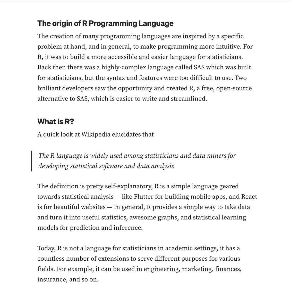 gp_pulipaka's tweet image. Best Way to Learn R for Data Science. #BigData #Analytics #DataScience #AI #MachineLearning #IoT #IIoT #Python #RStats #TensorFlow #Java #JavaScript #ReactJS #GoLang #CloudComputing #Serverless #DataScientist #Linux #Programming #Coding #100DaysofCode 
geni.us/R-for---DSci