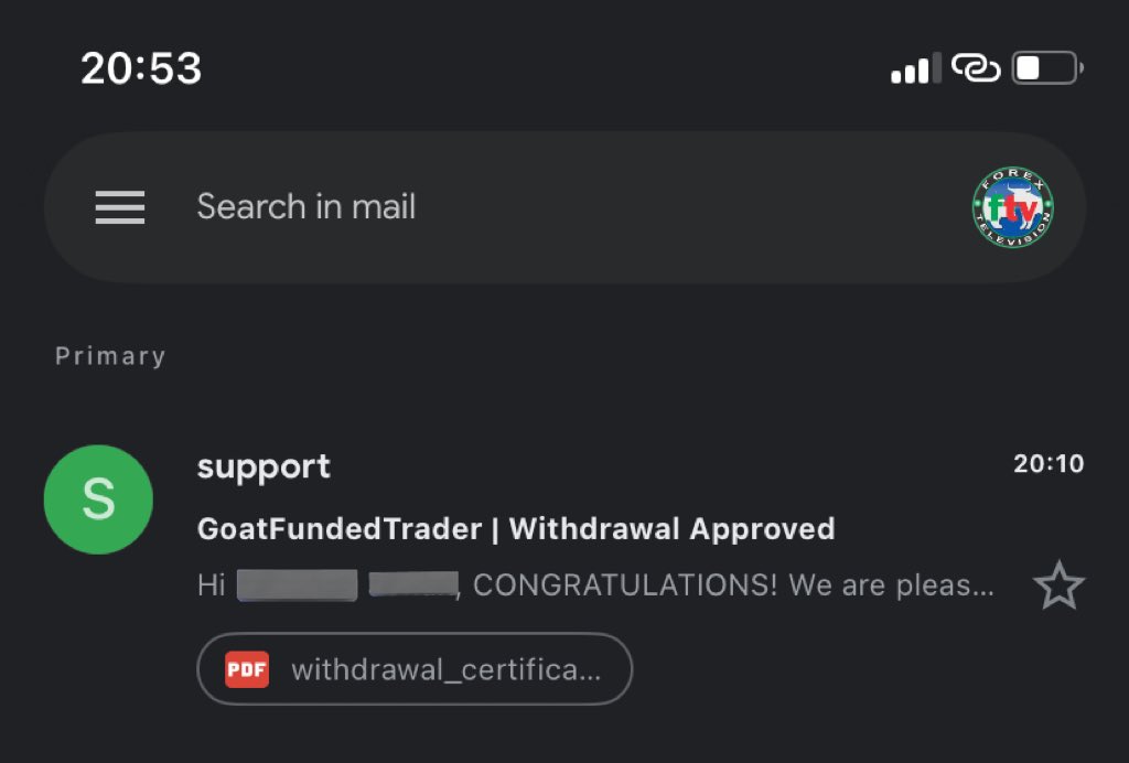 ForexTvOfficial's tweet image. GFT has approved my payout ✅

Now let’s wait for Equity Edge 😎