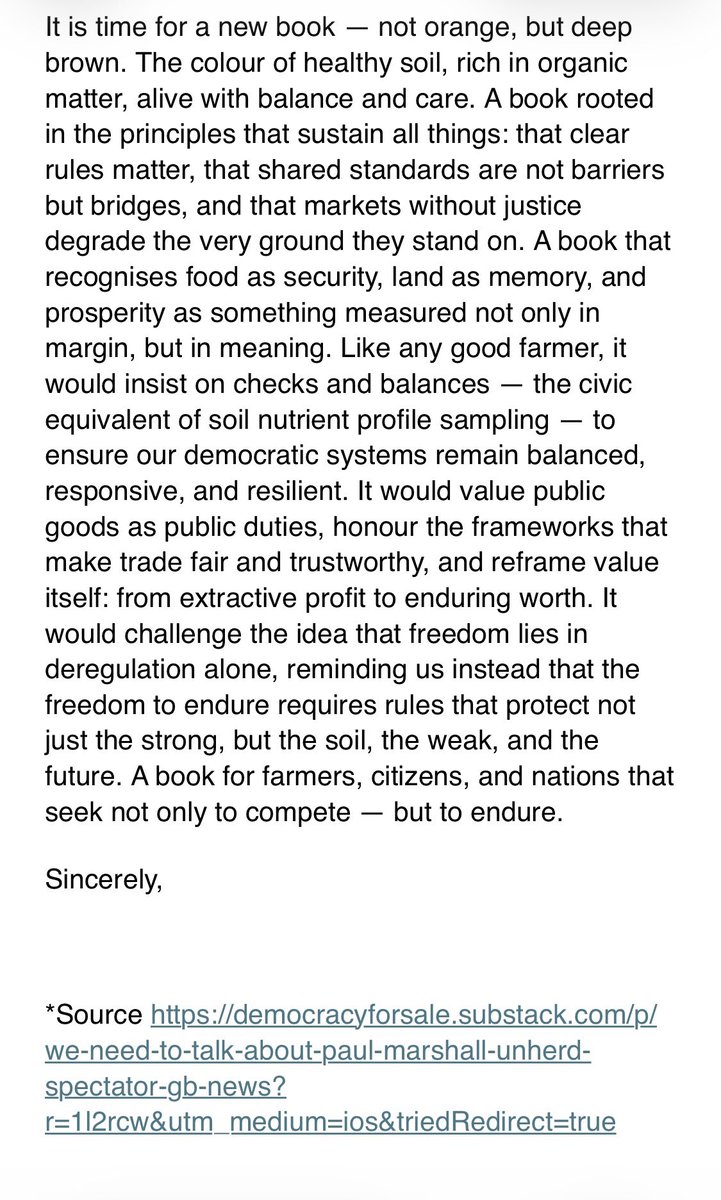 <a href="/herdyshepherd1/">James Rebanks</a> I would say our problems are slightly closer (ironically) to your literary home James. ⬇️ 

An open letter to Paul Marshall - Mr Brexit - owner of the publication you write in; UnHerd - (as well as other unhelpful media organisations he owns / influences).

Yours a farmer
