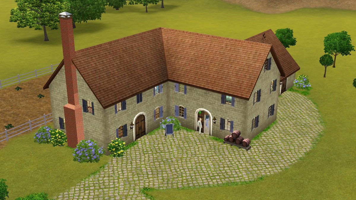 t0nischwartz's tweet photo. since my sims 3 posts are doing so well: I built the Champs Le Sims Nectary from TS3 in TS4 a while back and it’s available to download as a tray file or from the gallery!🍷 ID: t0nischwartz #nocc #thesims4build https://t.co/1l1G5cwszr